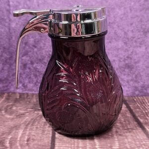 Amethyst Inverted Thistle Syrup Pitcher By Mosser Glass